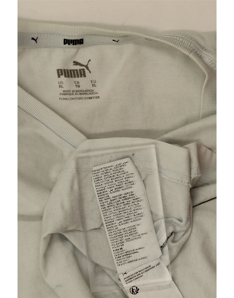 PUMA Mens Graphic T-Shirt Top XL Off White Cotton Vintage Puma and Second-Hand Puma from Messina Hembry 