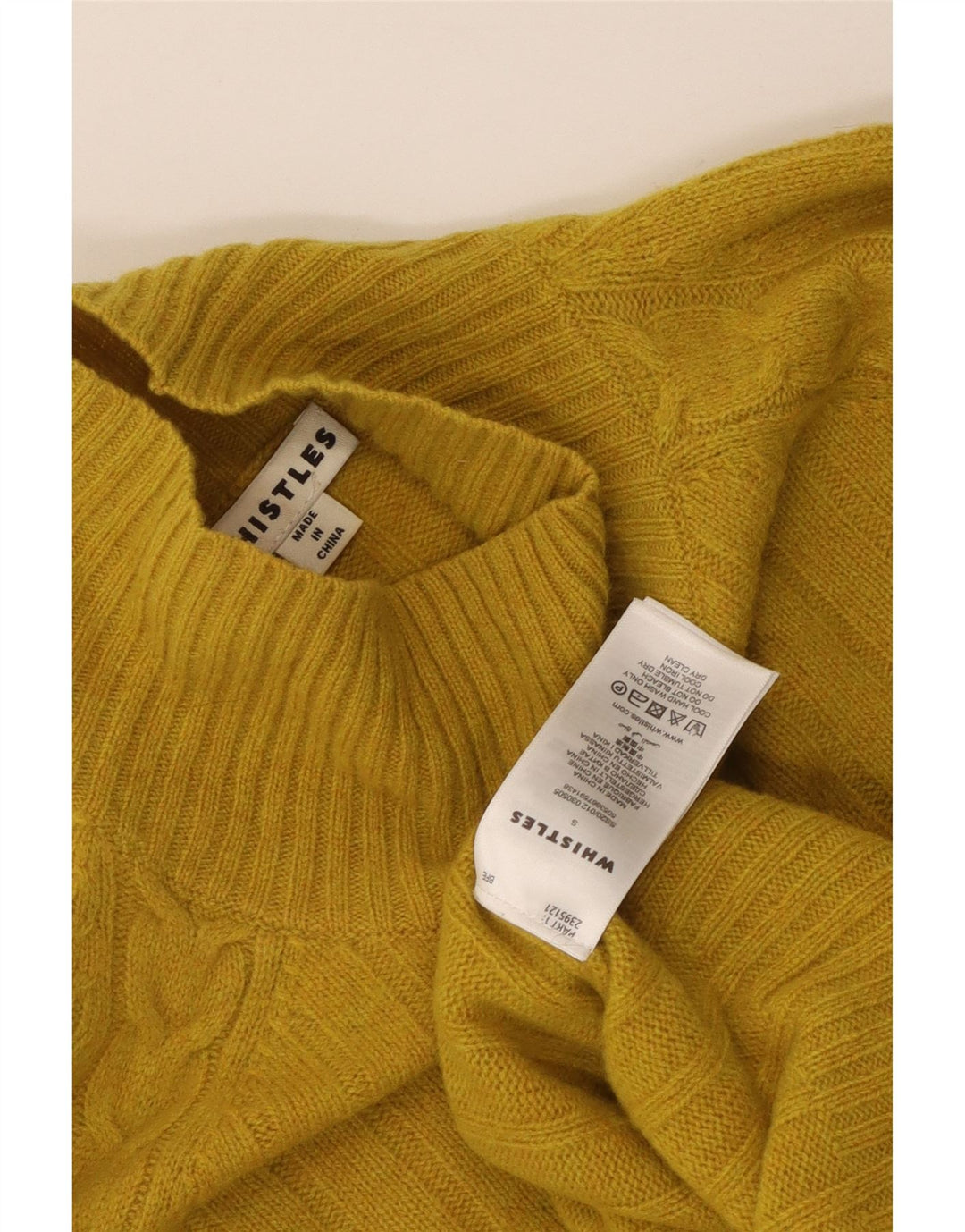 Whistles Womens Oversized Turtle Neck Jumper Sweater UK 10 Small Yellow