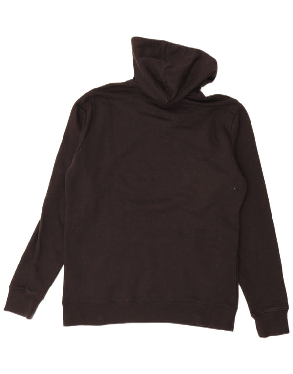 Champion Mens Graphic Hoodie Jumper Medium Black Cotton