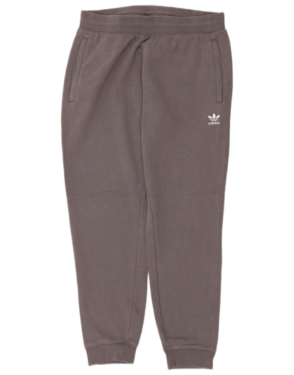 Adidas Mens Tracksuit Trousers Joggers Large Grey Cotton