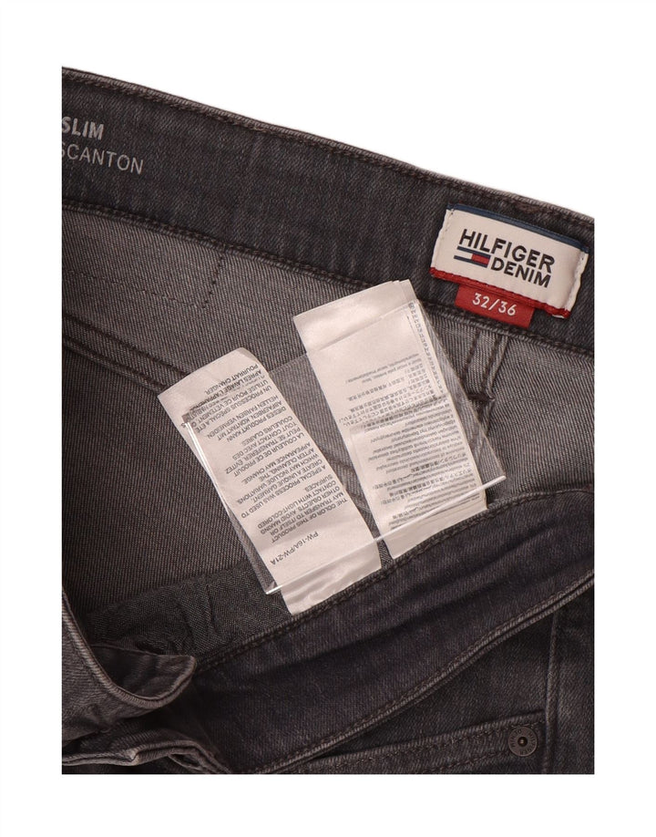Tommy Hilfiger Womens Scanton Slim Jeans W32 L36 Grey Cotton
