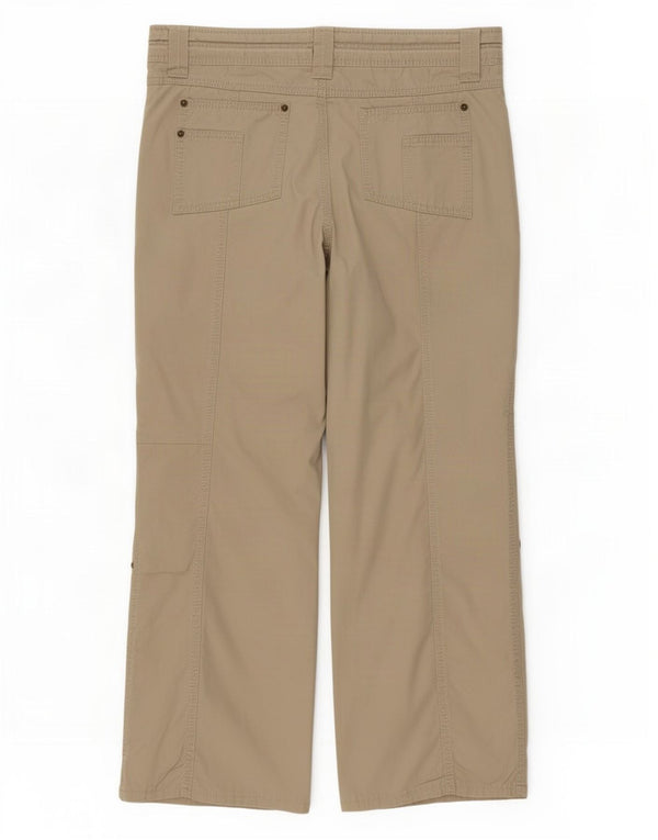 Marks & Spencer Womens Straight Casual Trousers UK 14 Large W34 L27 Beige