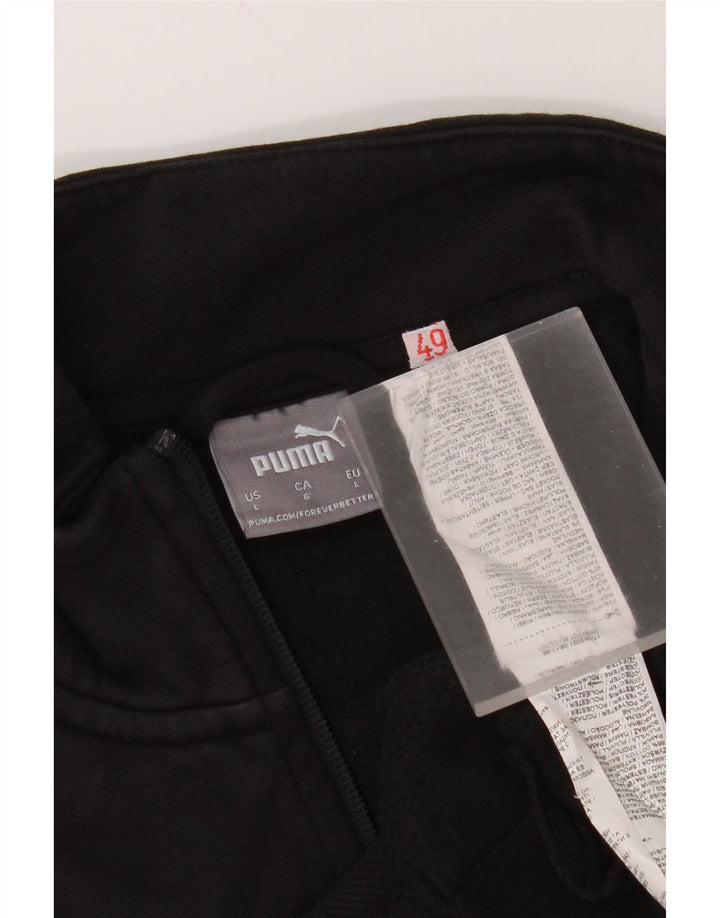 Puma Mens Tracksuit Top Jacket Large Black Cotton