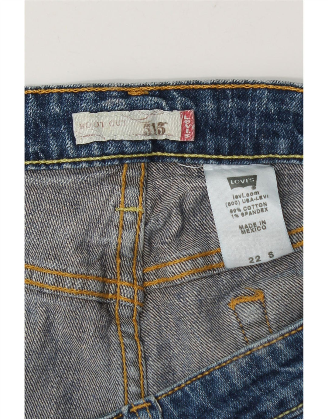 Levi's Womens 515 Bootcut Jeans US 22 3XL W42 L28 Blue Cotton