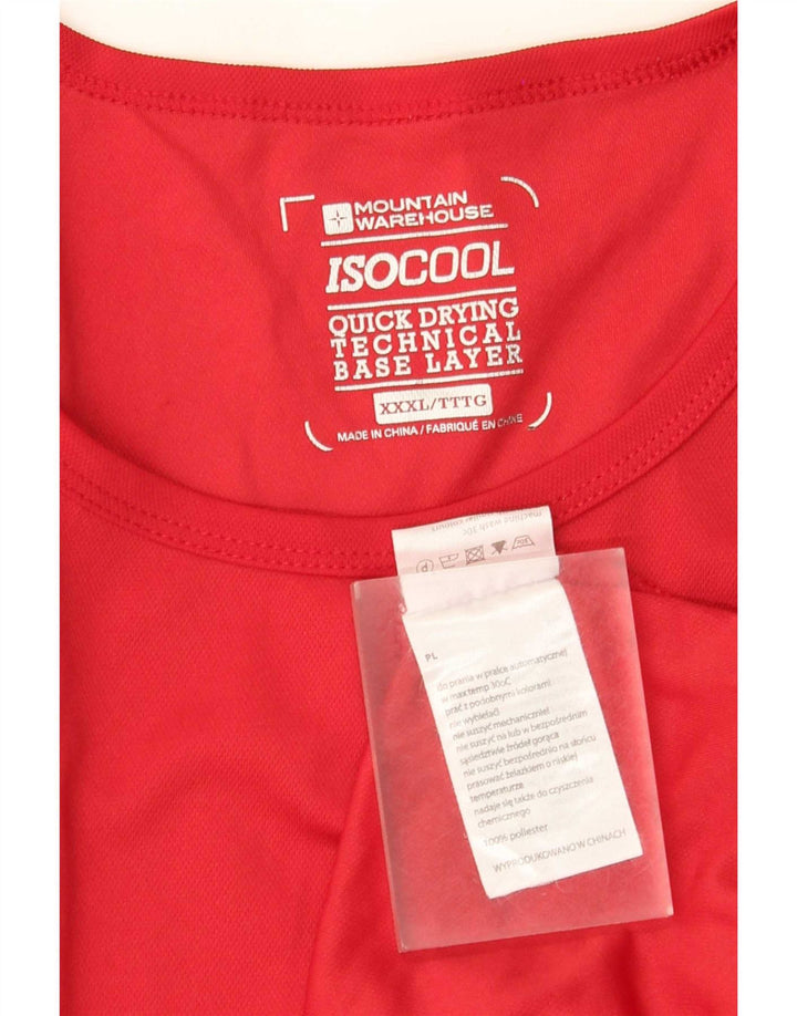 Mountain Warehouse Mens IsoCool T-Shirt Top 3XL Red Polyester