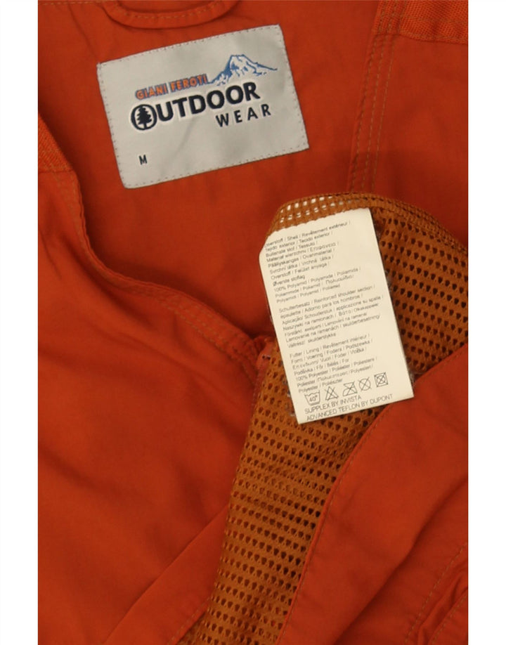 Giani Feroti Mens Utility Gilet UK 38 Medium Orange Polyamide