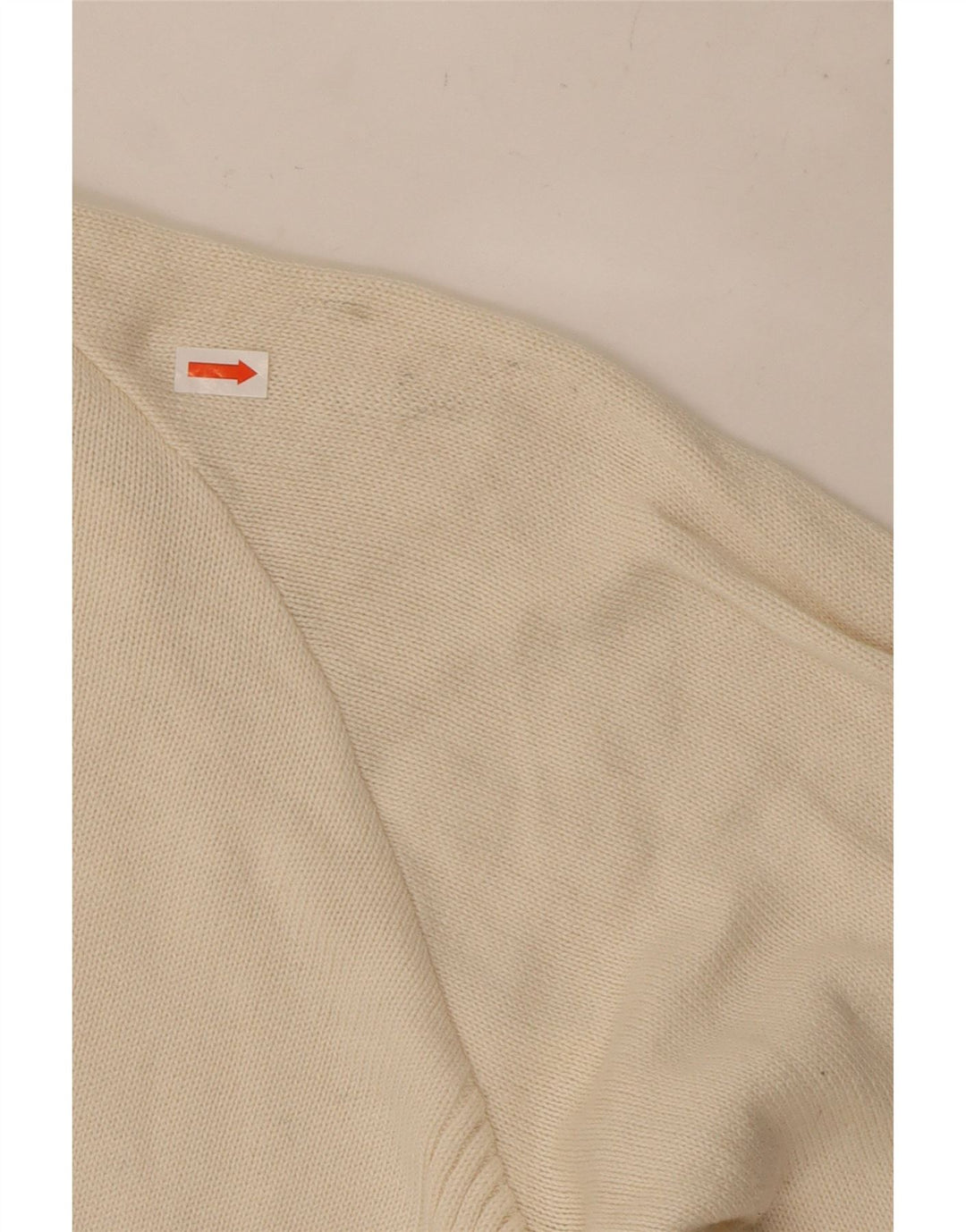 LEVI'S Womens Oversized Cardigan Sweater UK 10 Small Off White Cotton