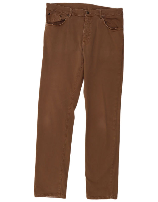 GANT Mens Regular Fit Casual Trousers W38 L34 Brown Cotton