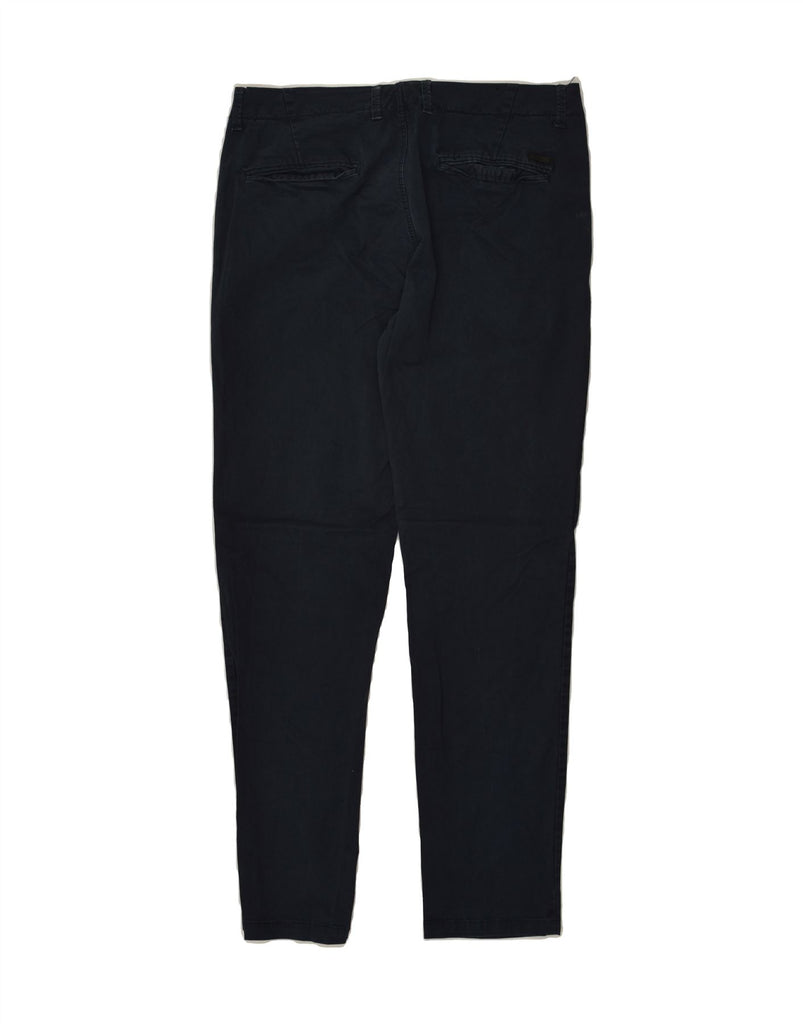 JACK & JONES Mens Marco Slim Fit Chino Trousers W32 L32  Navy Blue Cotton | Vintage Jack & Jones | Thrift | Second-Hand Jack & Jones | Used Clothing | Messina Hembry 