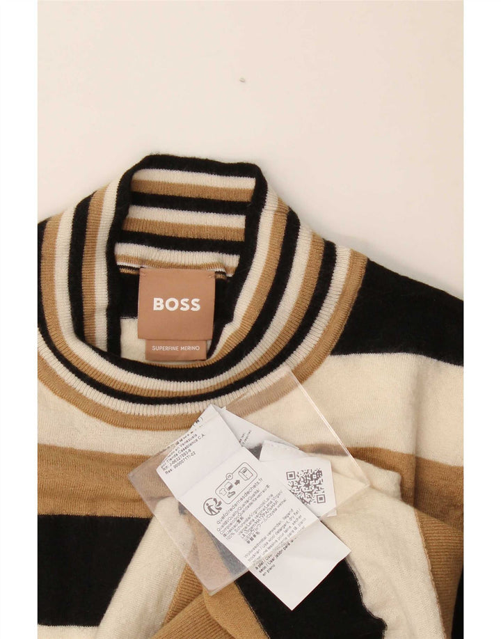 Hugo Boss Womens Turtle Neck Jumper Sweater UK 10 Small Multicoloured