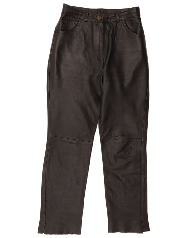 Lanvin Womens Leather Trousers IT 40 Small W28 L27 Black