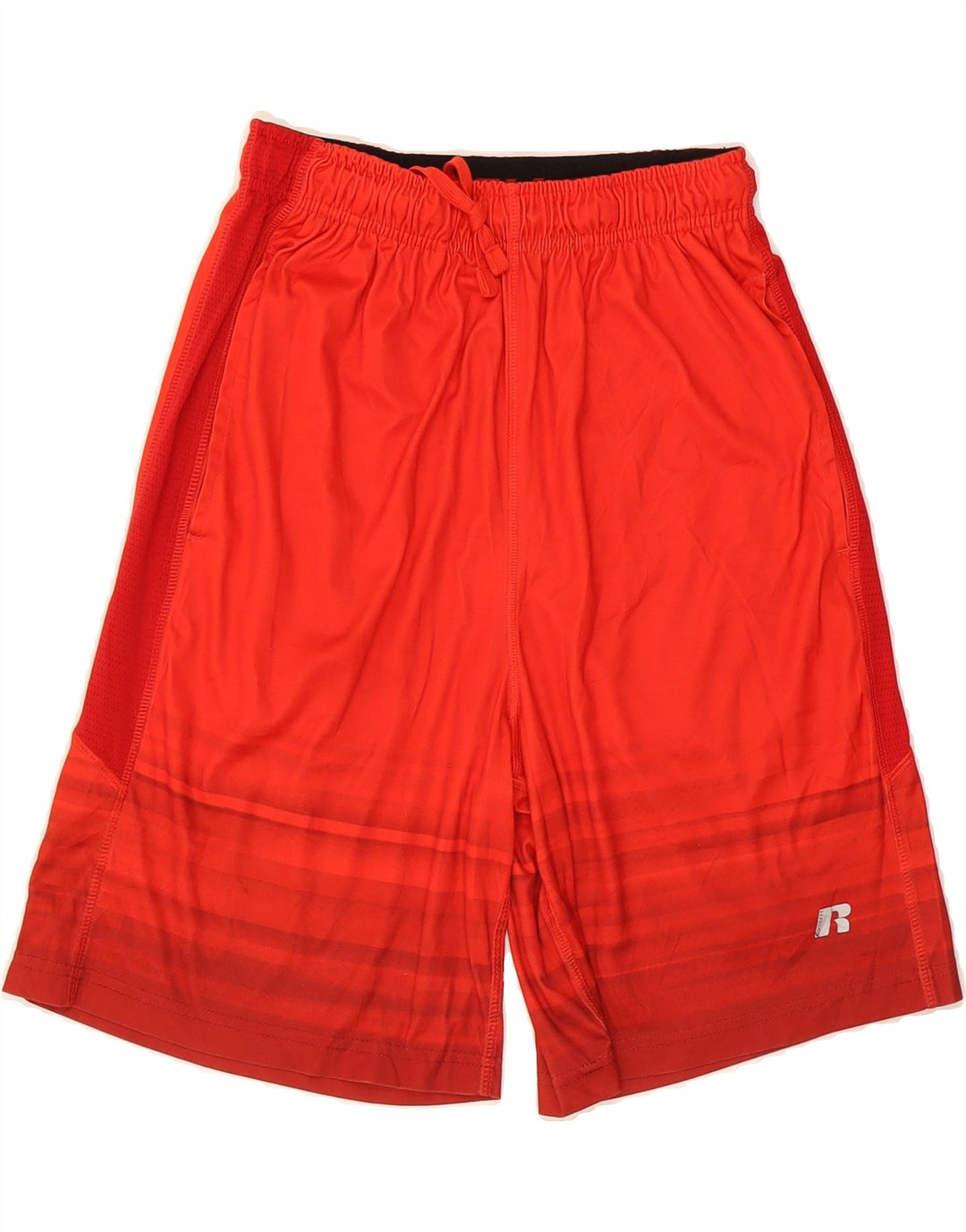 RUSSELL ATHLETIC Mens Sport Shorts Small  Red Striped Polyester Vintage Russell Athletic and Second-Hand Russell Athletic from Messina Hembry 
