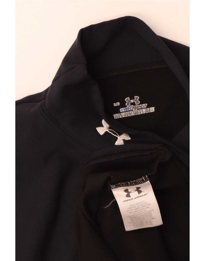 Under Armour Mens Cold Gear Top Long Sleeve Large Black Nylon
