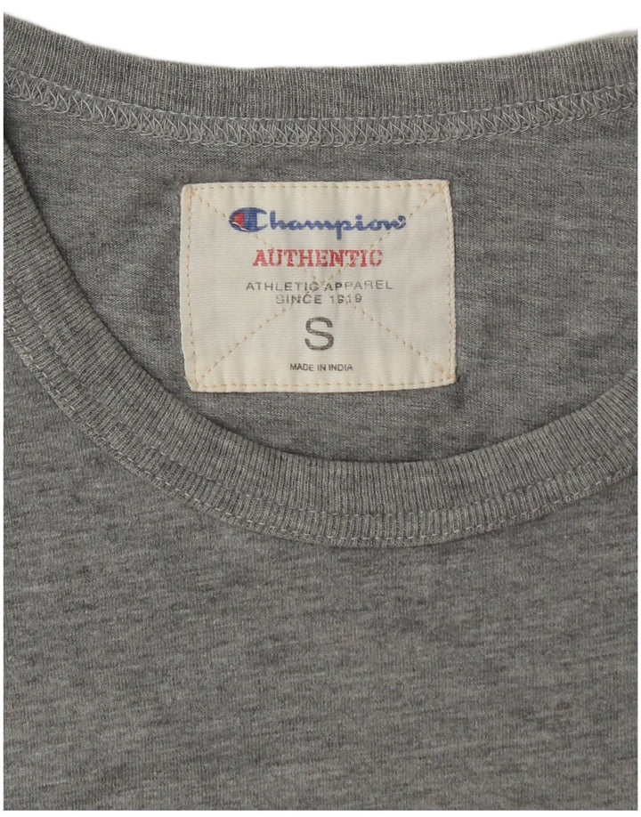 CHAMPION Mens Graphic T-Shirt Top Small Grey