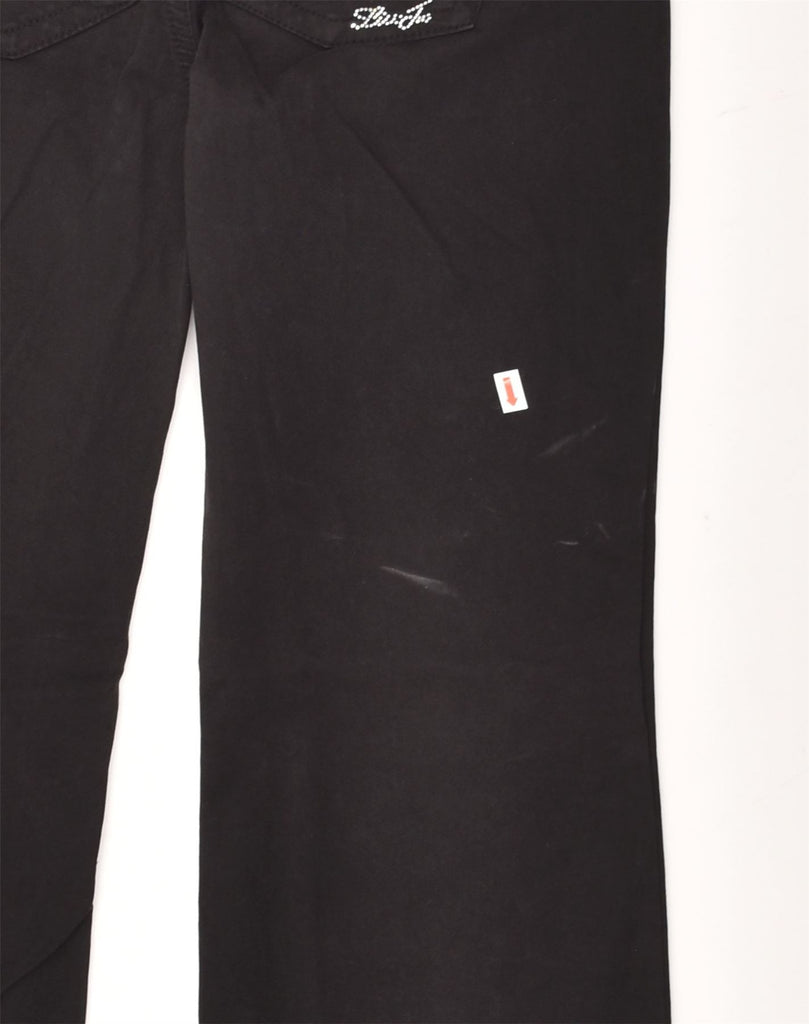 LIU JO Womens Straight Casual Trousers W26 L32  Black Cotton | Vintage Liu Jo | Thrift | Second-Hand Liu Jo | Used Clothing | Messina Hembry 