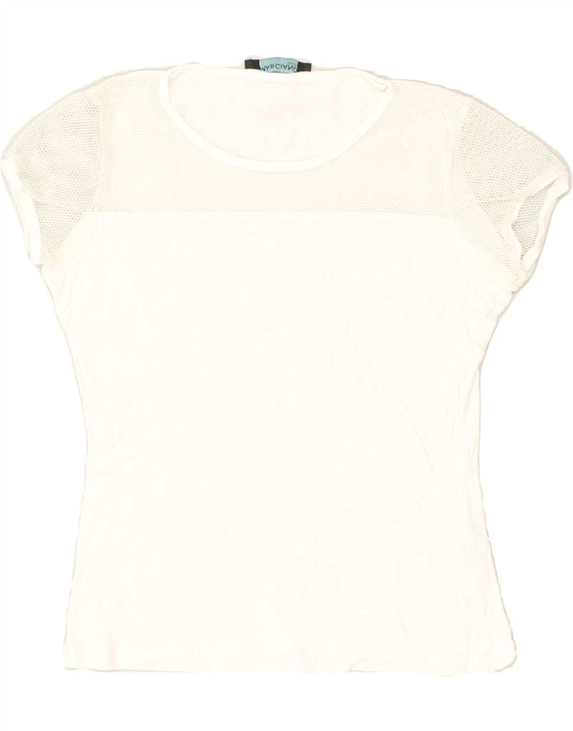 GUESS BY MARCIANO Womens Blouse Top US 2 XS White Viscose | Vintage Guess By Marciano | Thrift | Second-Hand Guess By Marciano | Used Clothing | Messina Hembry 