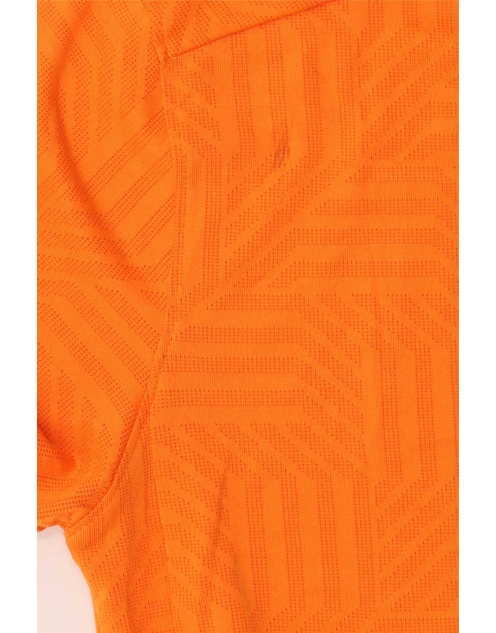 Under Armour Mens T-Shirt Top Small Orange Geometric Polyester