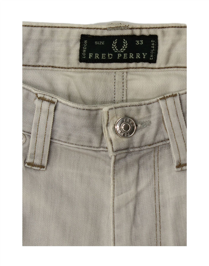 FRED PERRY Mens Slim Jeans W33 L29  Grey Cotton