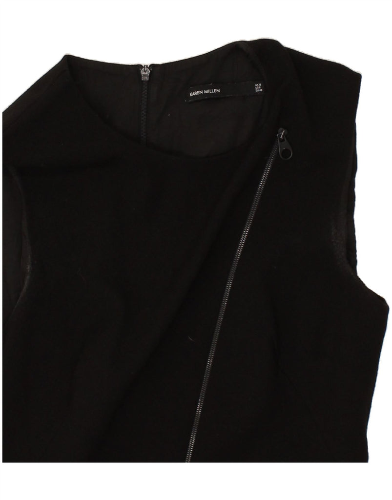 KAREN MILLEN Womens Sleeveless Bodycon Dress UK 12 Medium Black Viscose | Vintage Karen Millen | Thrift | Second-Hand Karen Millen | Used Clothing | Messina Hembry 