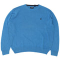 Chaps Mens Crew Neck Jumper Sweater 2XL Blue Cotton
