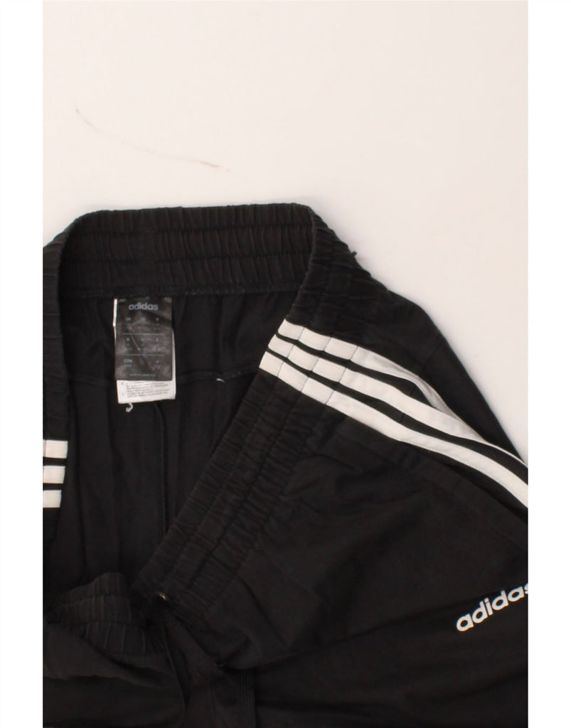 ADIDAS Womens Tracksuit Trousers Joggers UK 12/14 Medium Black Cotton Vintage Adidas and Second-Hand Adidas from Messina Hembry 