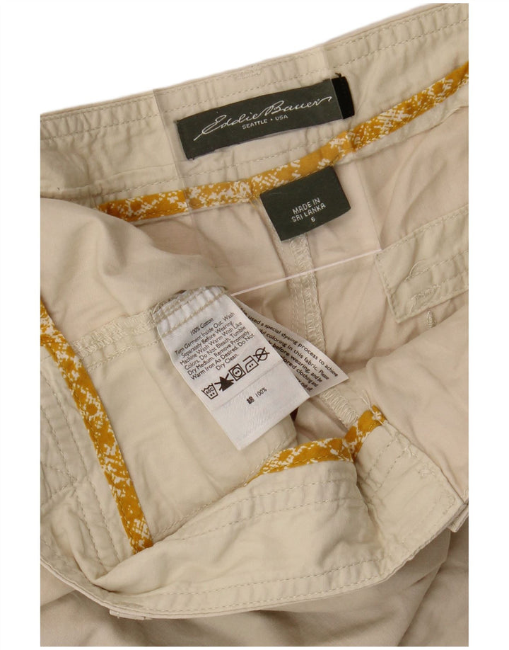 EDDIE BAUER Womens Chino Shorts US 6 Medium W34  Beige Cotton