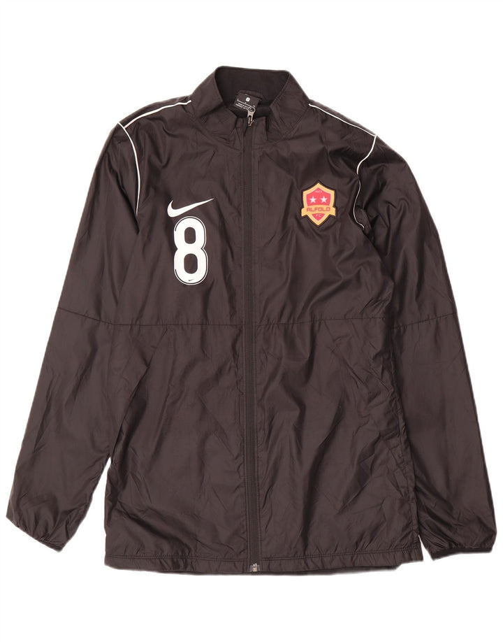 Nike Mens Graphic Rain Jacket Small Black Polyester