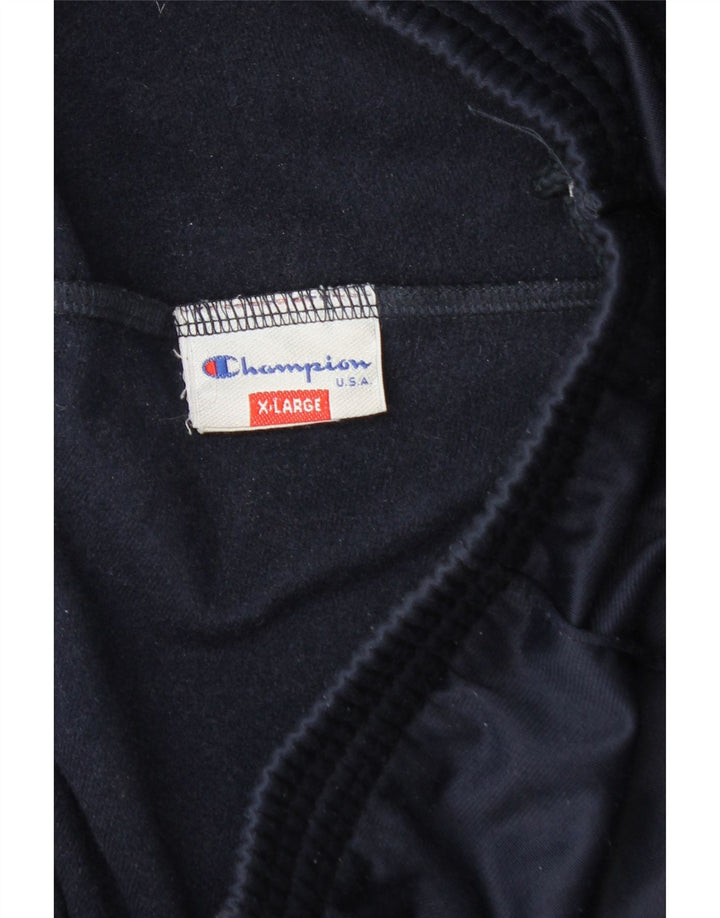 CHAMPION Mens Graphic Tracksuit Trousers XL  Navy Blue Colourblock