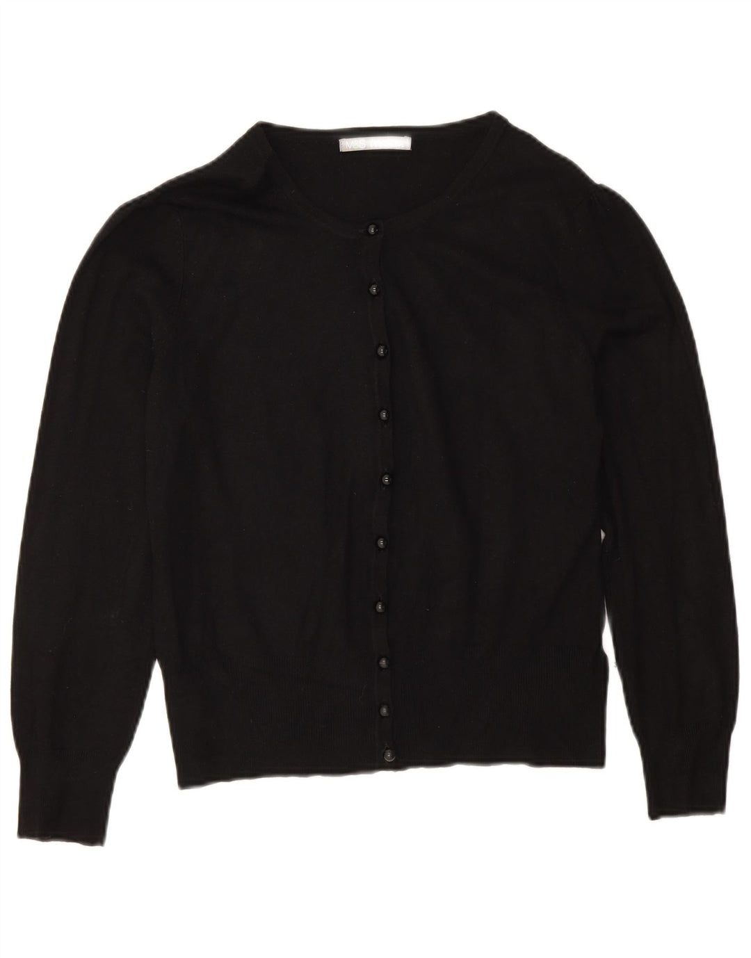 Marks & Spencer Womens Cardigan Sweater UK 14 Large Black Viscose