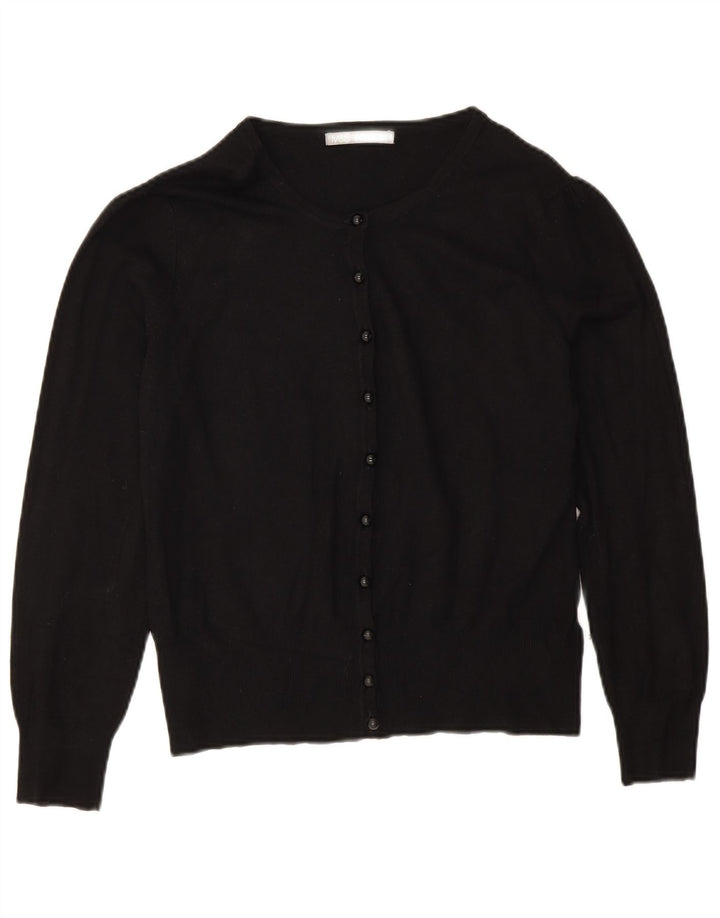 Marks & Spencer Womens Cardigan Sweater UK 14 Large Black Viscose