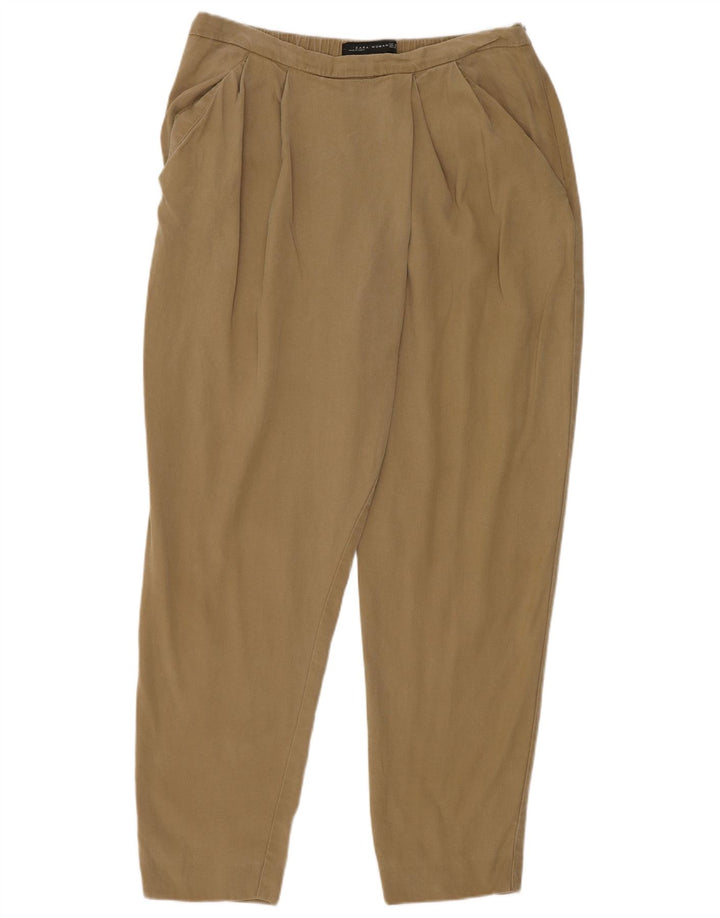 Zara Womens Tapered Chino Trousers Medium W28 L26 Khaki