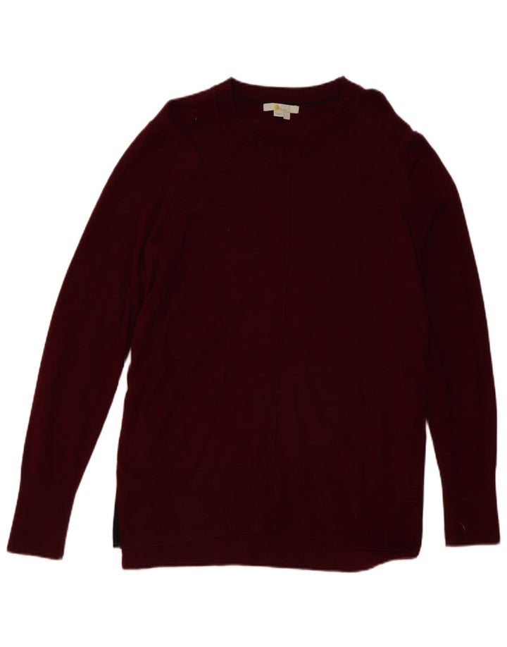 Boden Mens Boat Neck Jumper Sweater Large Burgundy Wool