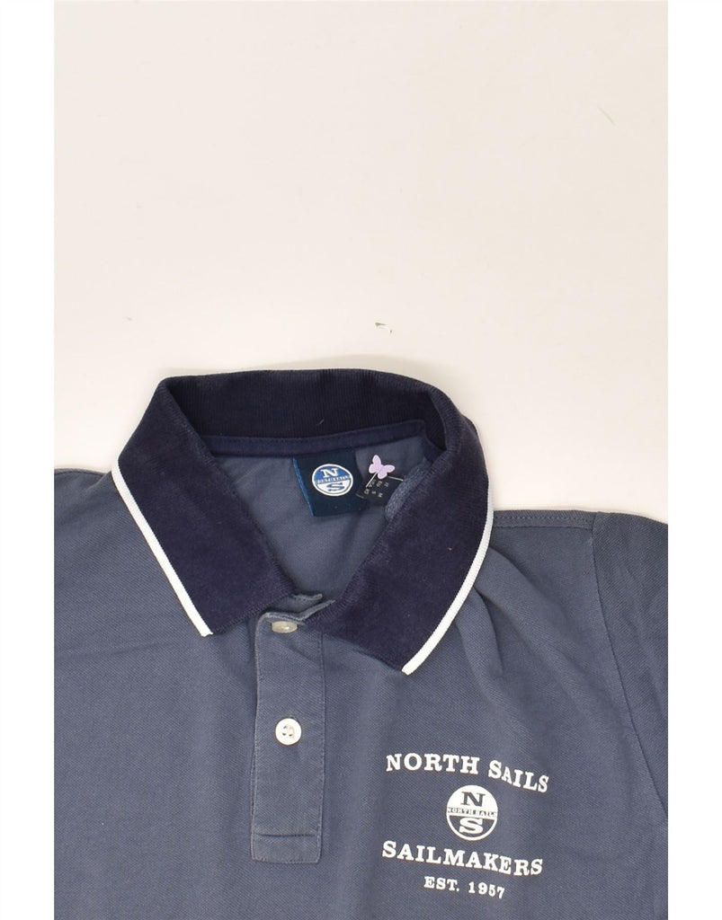 NORTH SAILS Mens Polo Shirt Medium Navy Blue Cotton | Vintage North Sails | Thrift | Second-Hand North Sails | Used Clothing | Messina Hembry 