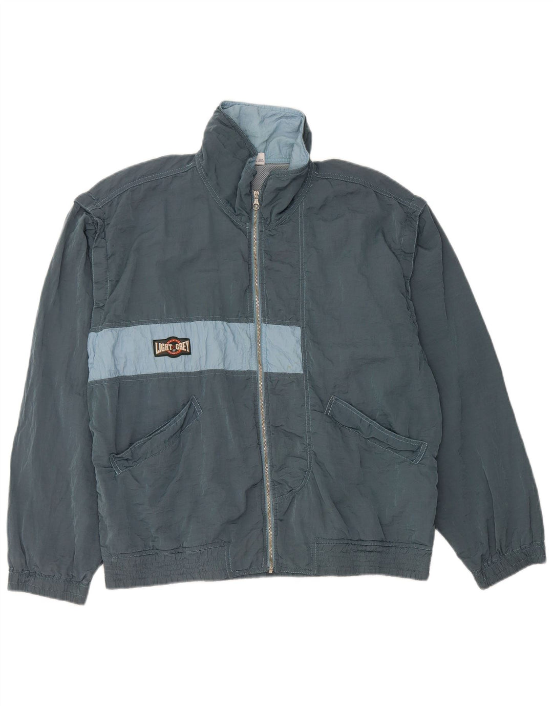 BELFE Mens Tracksuit Top Jacket UK 38 Medium Blue Colourblock Polyamide