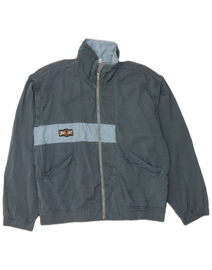 BELFE Mens Tracksuit Top Jacket UK 38 Medium Blue Colourblock Polyamide