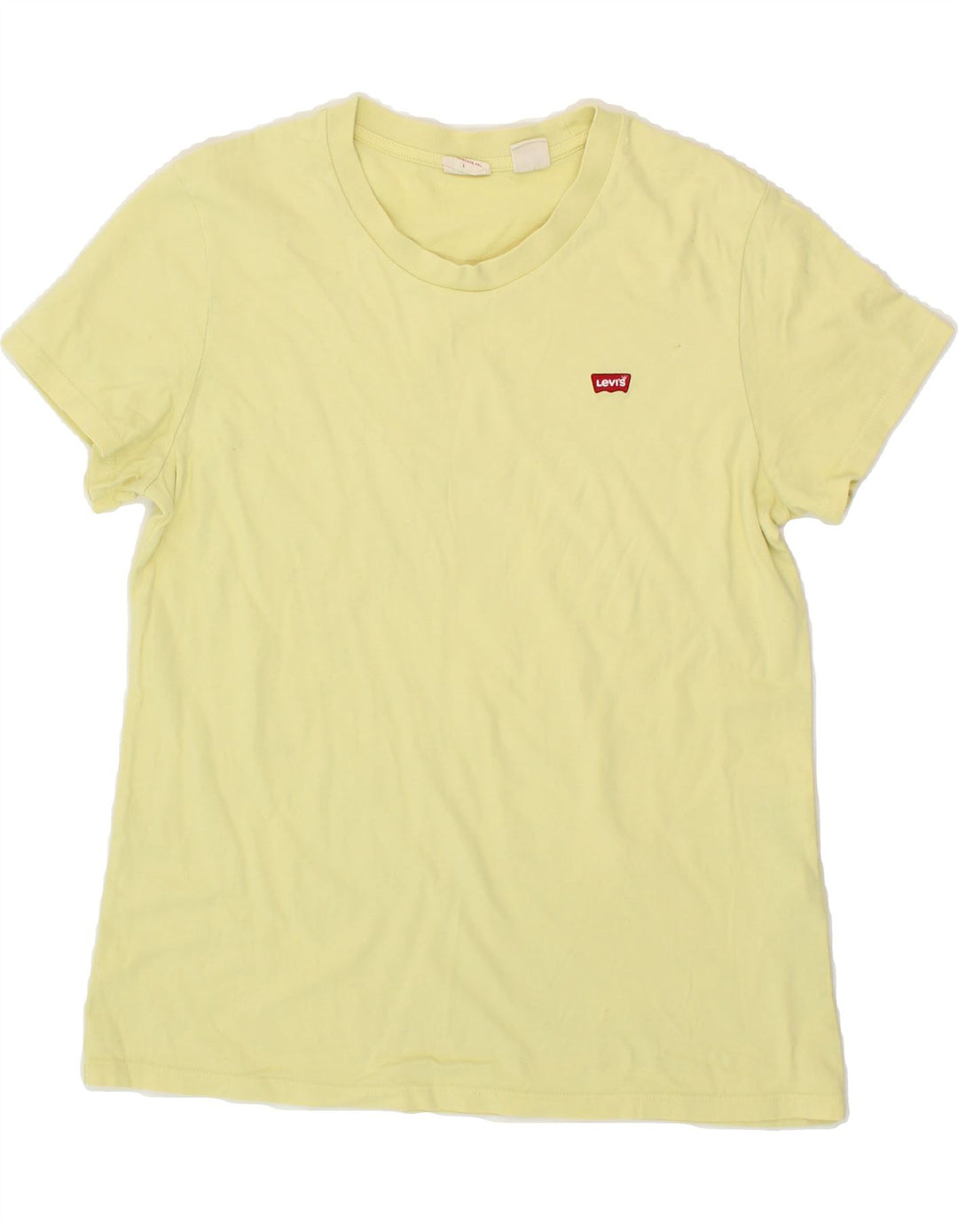 LEVI'S Womens T-Shirt Top UK 14 Large Yellow Cotton Vintage Levi's and Second-Hand Levi's from Messina Hembry 