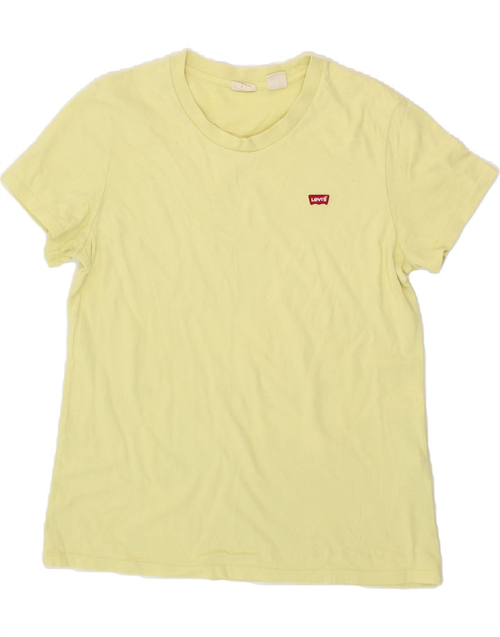 LEVI'S Womens T-Shirt Top UK 14 Large Yellow Cotton Vintage Levi's and Second-Hand Levi's from Messina Hembry 