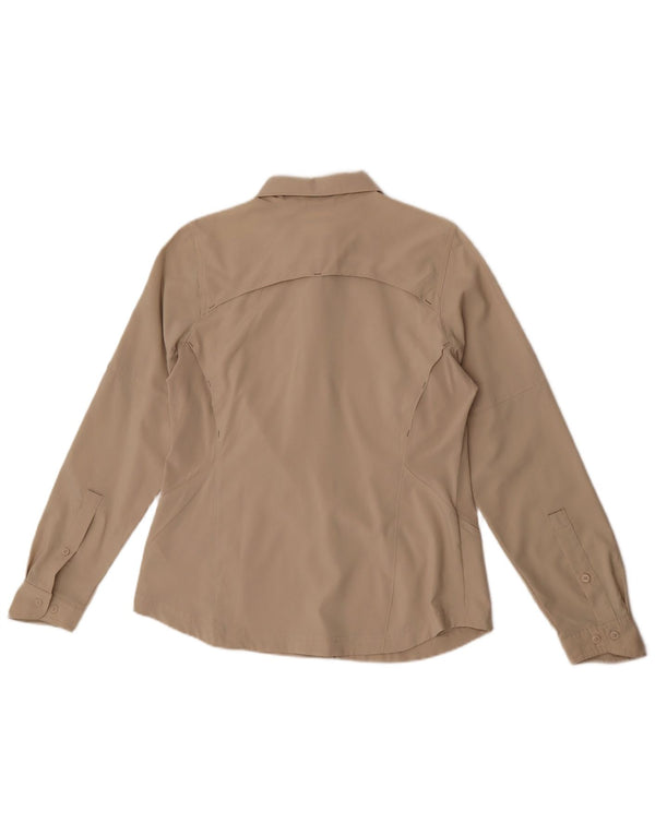 Columbia Womens Omni-Shade Shirt UK 16 Large Beige Polyester