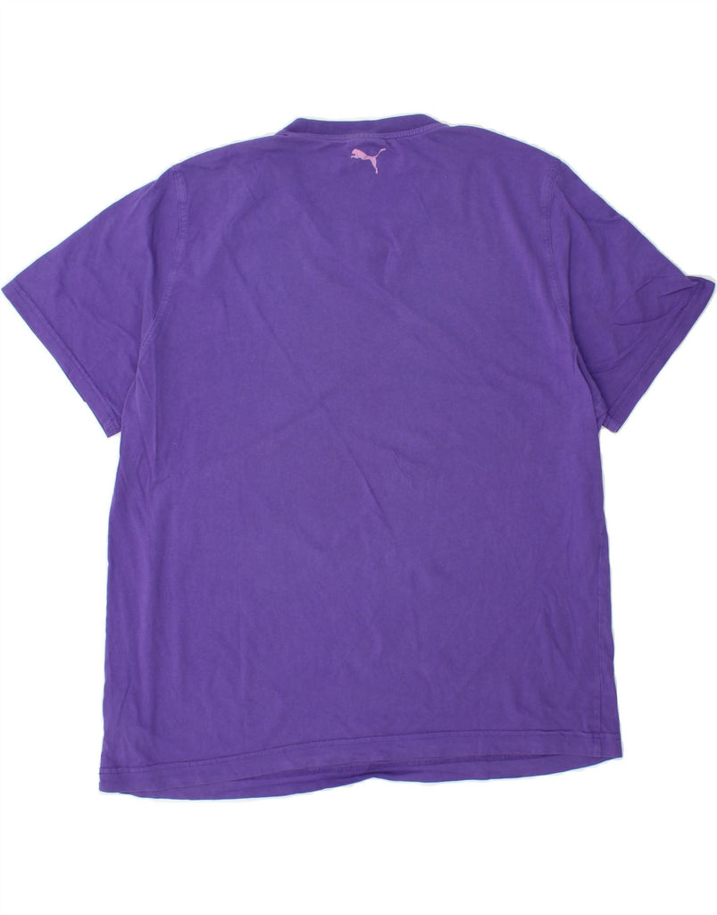 PUMA Mens Graphic T-Shirt Top XL Purple Cotton Vintage Puma and Second-Hand Puma from Messina Hembry 