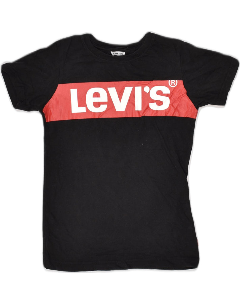 LEVI'S Boys Graphic T-Shirt Top 8-9 Years Small Black Cotton | Vintage Levi's | Thrift | Second-Hand Levi's | Used Clothing | Messina Hembry 