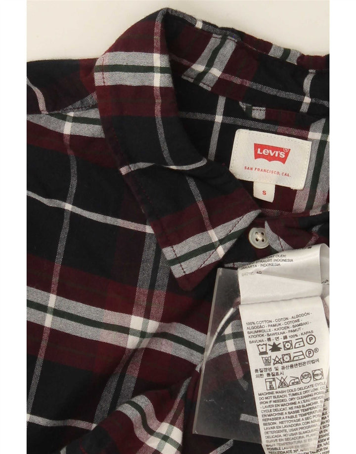 Levi's Mens Flannel Shirt Small Black Check Cotton