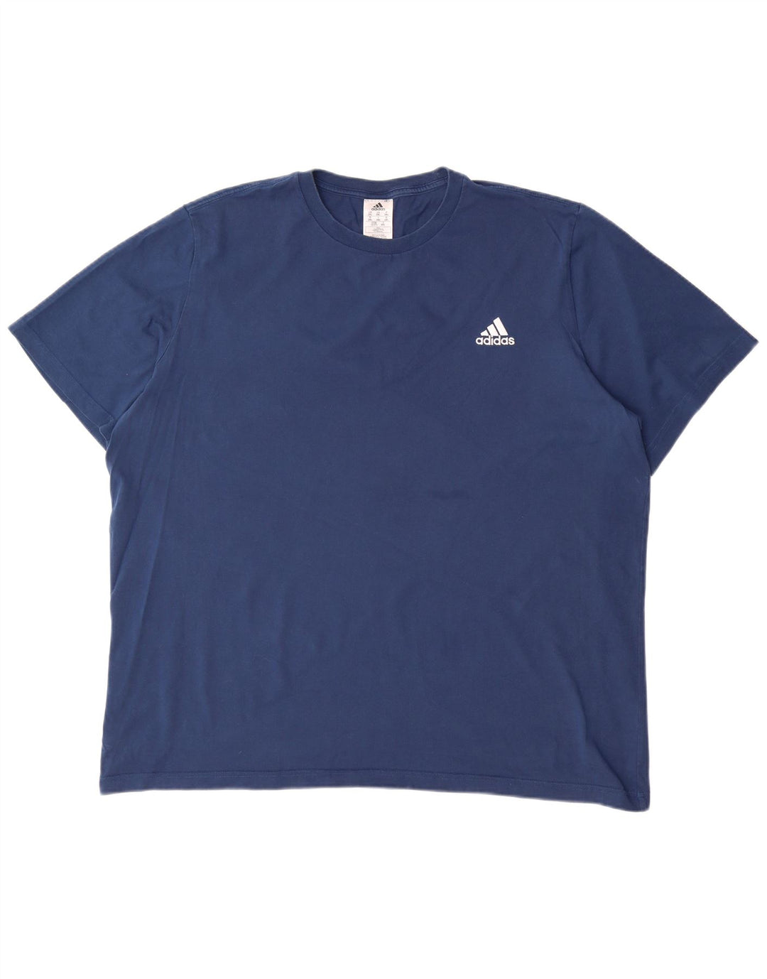 ADIDAS Mens T-Shirt Top 2XL Navy Blue Cotton