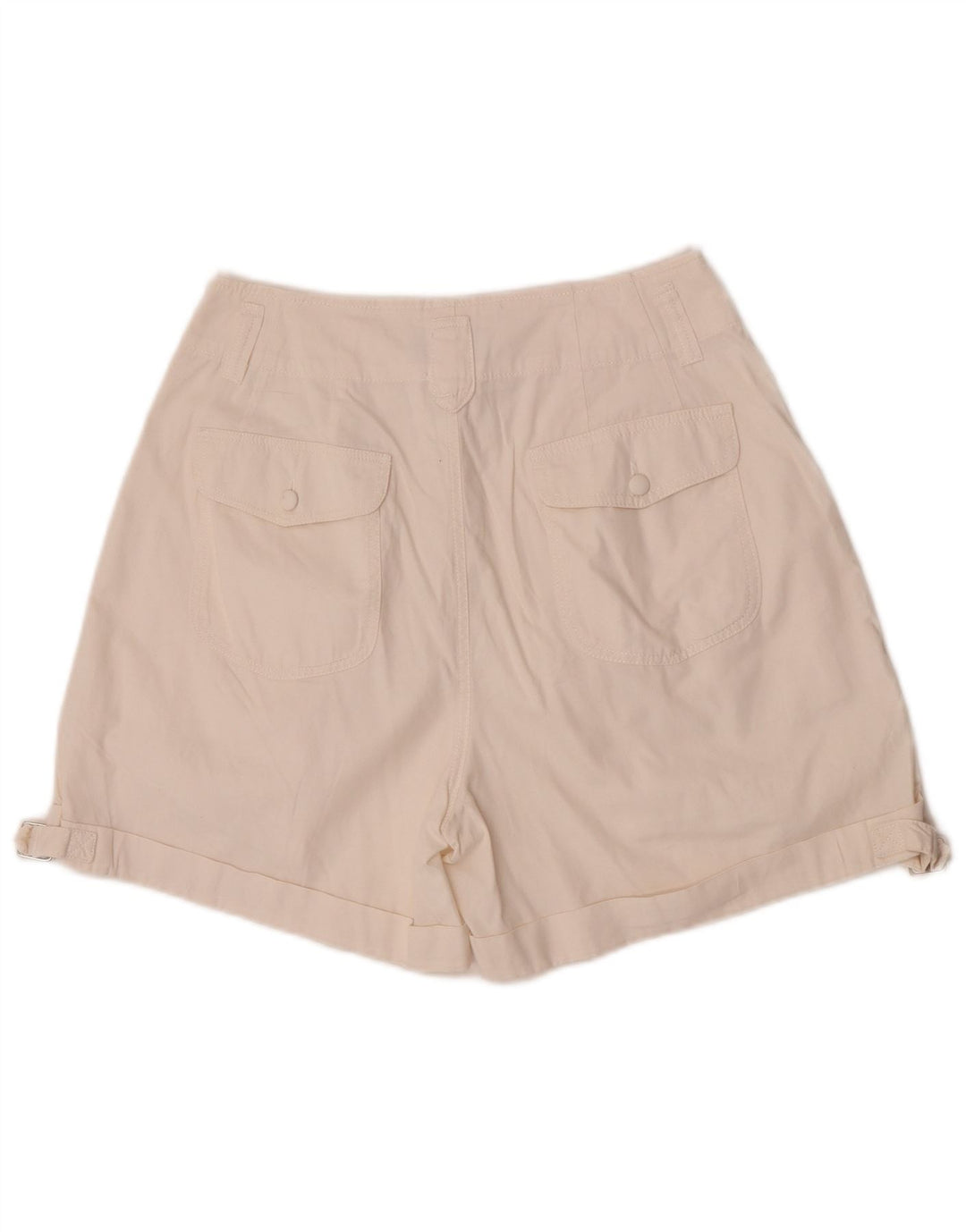 Vintage Womens High Waist Chino Shorts Medium W28 Off White