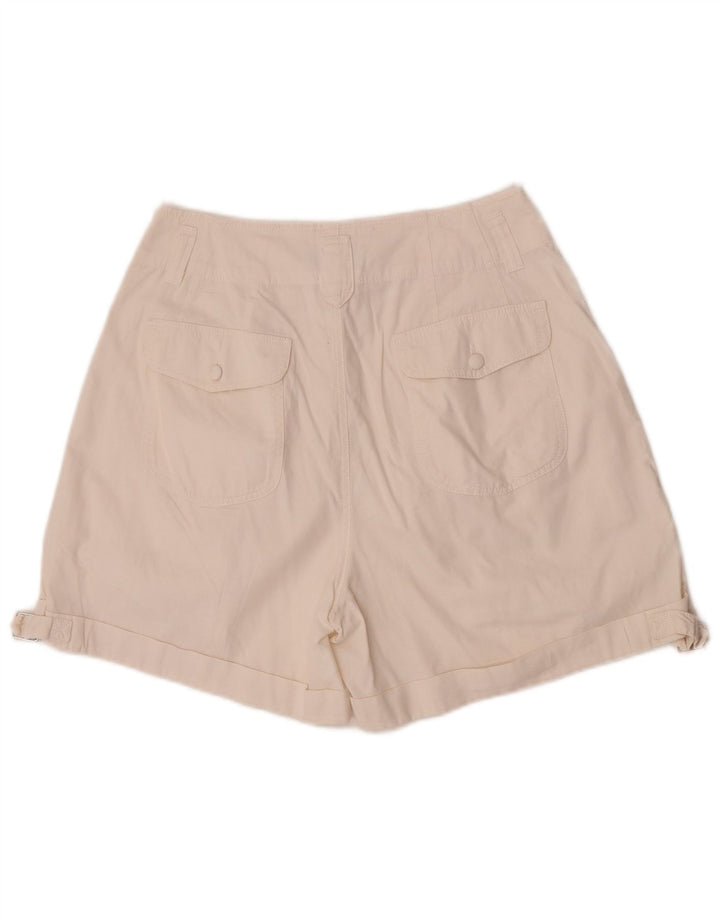 Vintage Womens High Waist Chino Shorts Medium W28 Off White