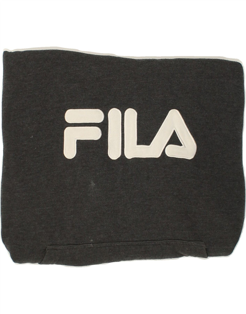 FILA Mens Graphic Hoodie Jumper Large Grey Cotton | Vintage Fila | Thrift | Second-Hand Fila | Used Clothing | Messina Hembry 