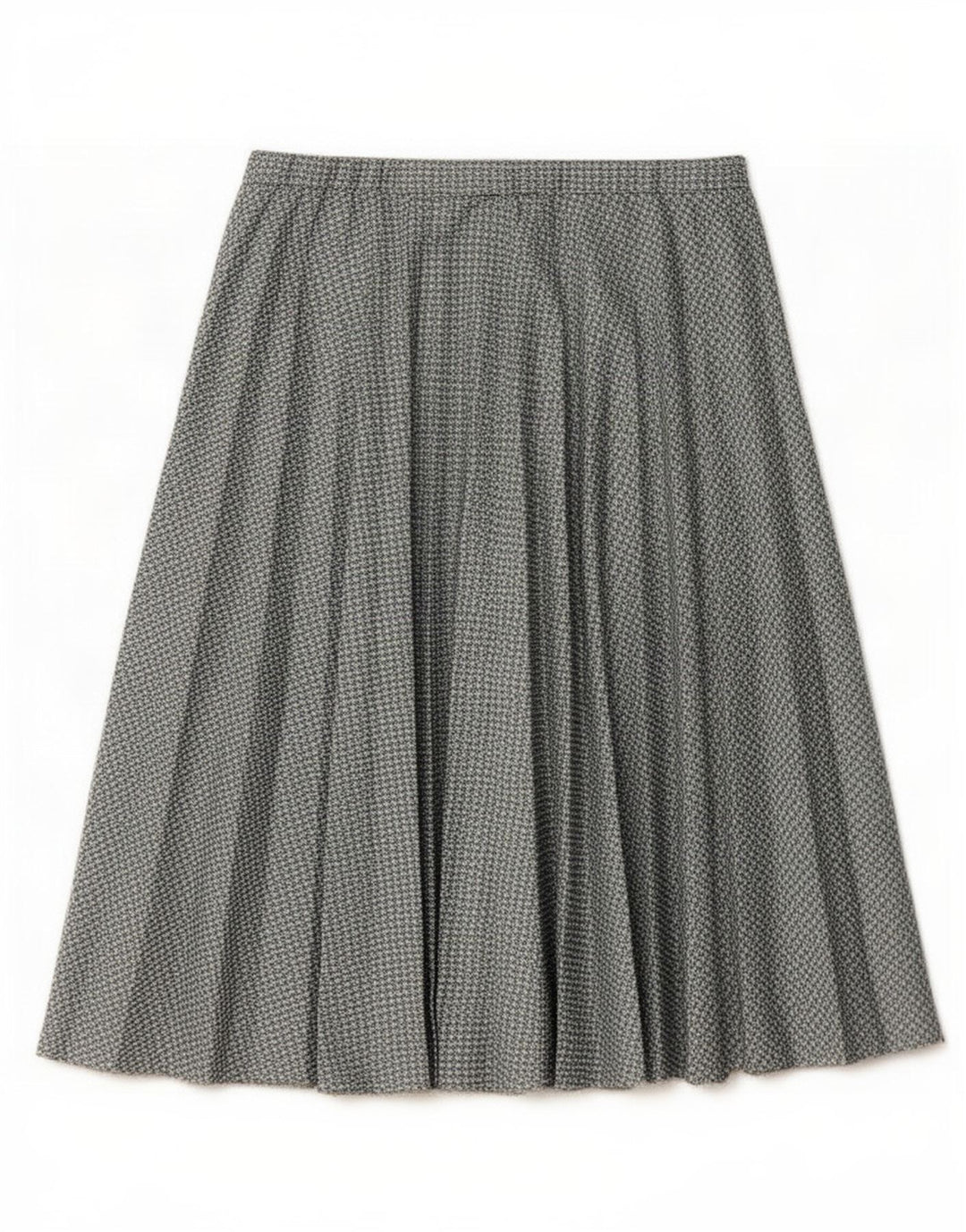Vintage Womens Pleated Skirt W30 Medium Grey Houndstooth