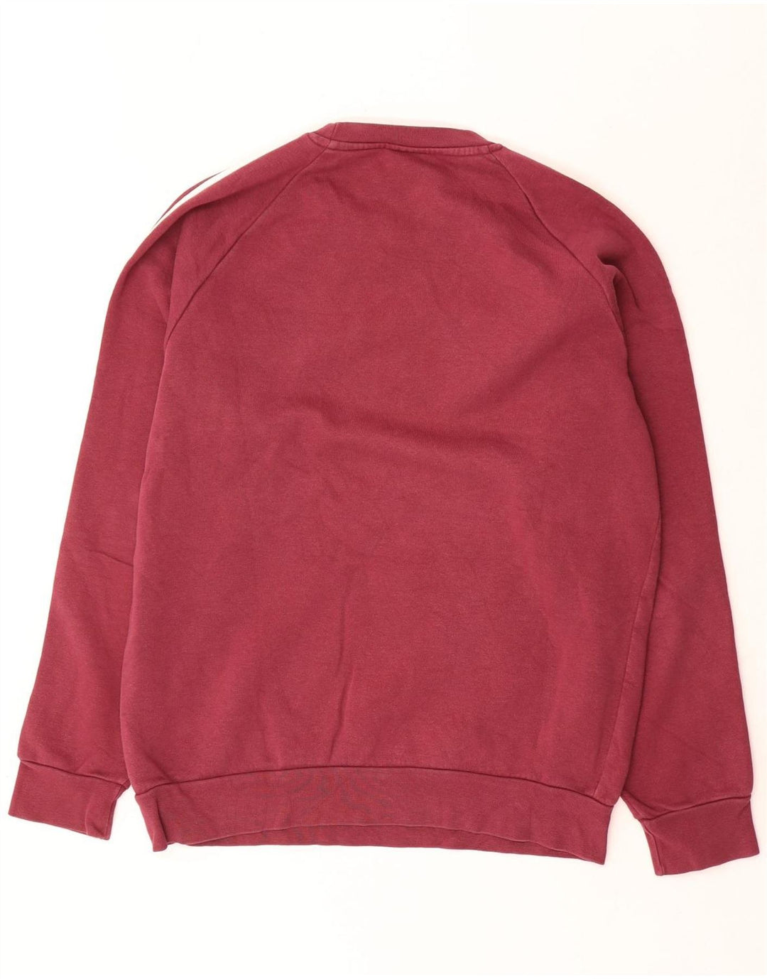 Adidas Mens Sweatshirt Jumper Small Burgundy Cotton