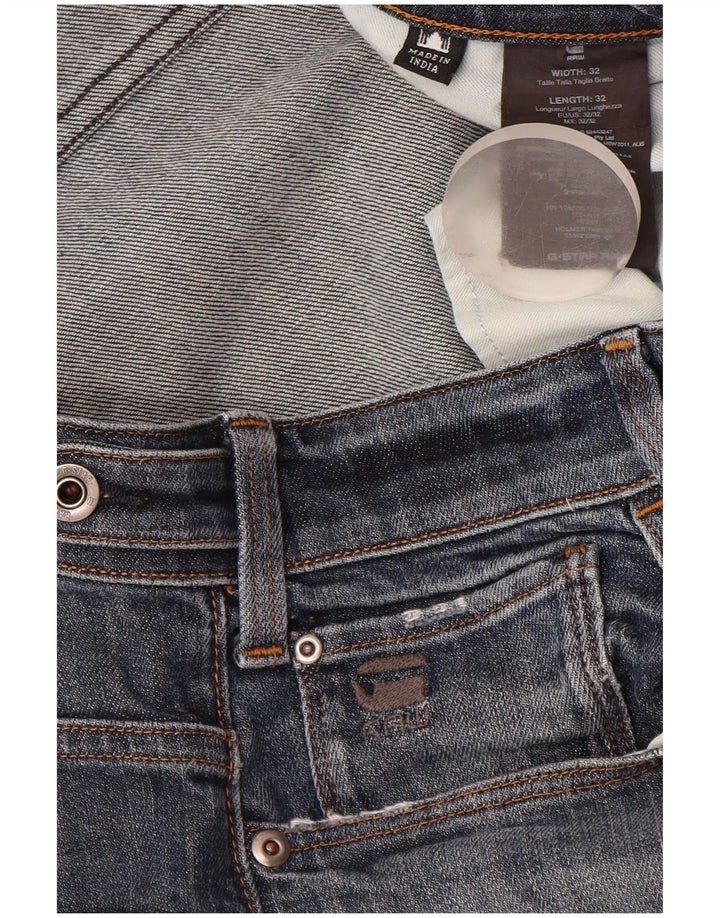 G-Star Mens Tapered Jeans W32 L32 Navy Blue Cotton