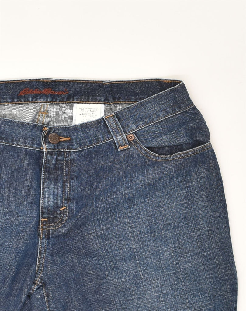 EDDIE BAUER Womens Crop Straight Jeans W32 L26 Blue Cotton | Vintage Eddie Bauer | Thrift | Second-Hand Eddie Bauer | Used Clothing | Messina Hembry 