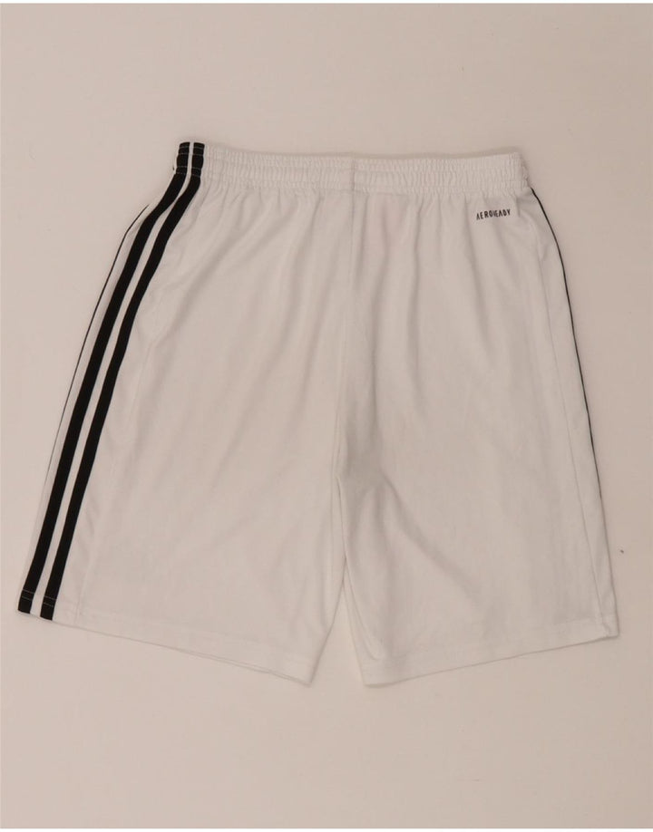 ADIDAS Boys Aeroready Sport Shorts 15-16 Years White Polyester